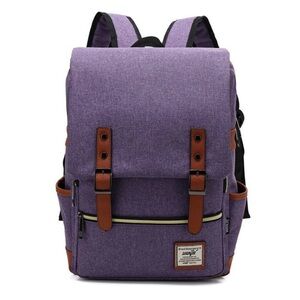 Vintage Oxford Travel Laptop Backpack “UGrace” Purple